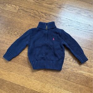 Ralph Lauren Navy Blue Zip-Up Sweater